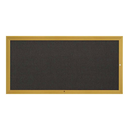 United Visual Products Corkboard, 72"x36", Black/Gold UV4071-GOLD-BLACK