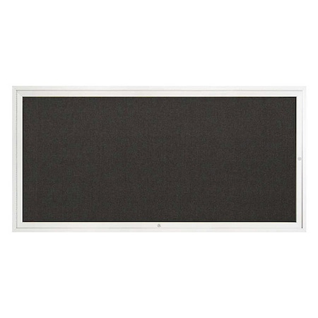 United Visual Products Corkboard, 72"x36", Black/White UV4071-WHITE-BLACK