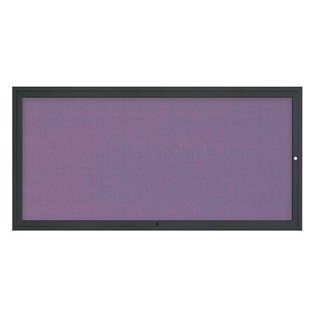 United Visual Products Corkboard, 72"x36", Amethyst/Black UV4071-BLACK-AMETHY