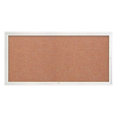 United Visual Products Corkboard, 72"x36", Cinnabar/White UV4071-WHITE-CINNABA