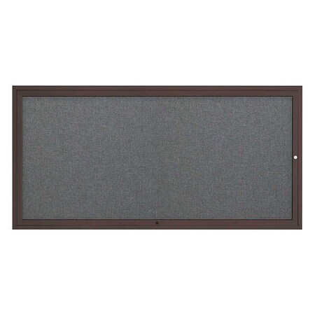 United Visual Products Corkboard, 72"x36", Medium Grey/Bronze UV4071-BRONZE-MEDGRY