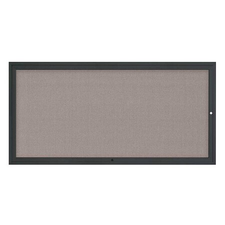 United Visual Products Corkboard, 72"x36", Pearl/Black UV4071-BLACK-PEARL