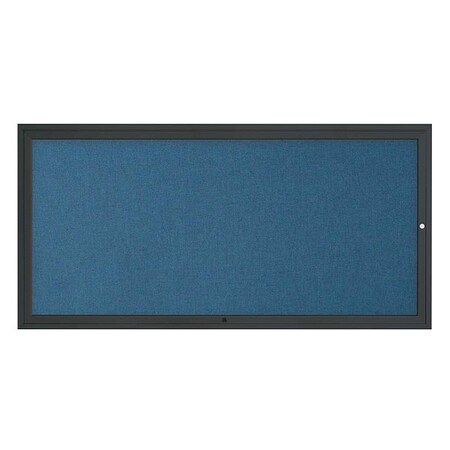 United Visual Products Corkboard, 72"x36", Ultramarine/Black UV4071-BLACK-ULTMAR