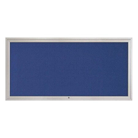 United Visual Products Corkboard, 72"x36", Cobalt Accent/Satin UV4071-SATIN-COBACC