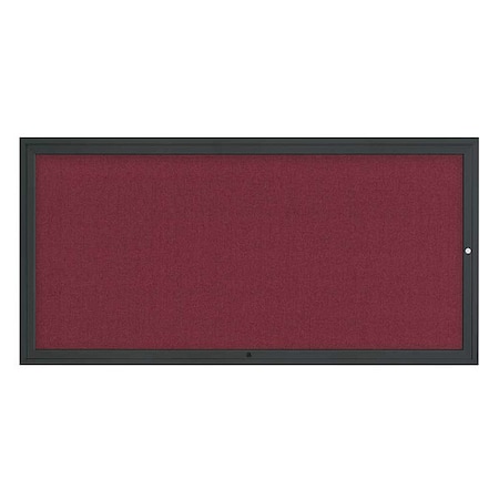 United Visual Products Corkboard, 72"x36", Deep Burgundy/Black UV4071-BLACK-DBURGU