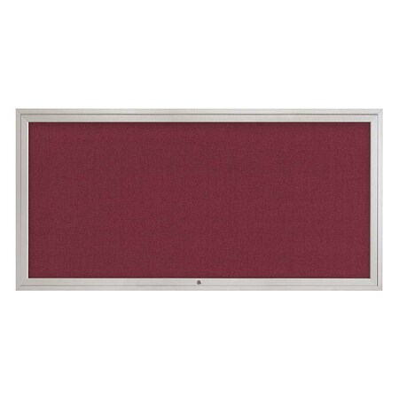 United Visual Products Corkboard, 72"x36", Deep Burgundy/Satin UV4071-SATIN-DBURGU