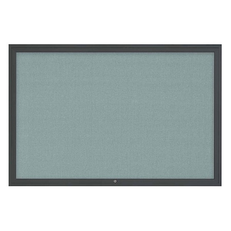 United Visual Products Corkboard, 72"x48", Cloud/Black UV4081-BLACK-CLOUD