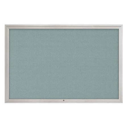 United Visual Products Corkboard, 72"x48", Cloud/Satin UV4081-SATIN-CLOUD