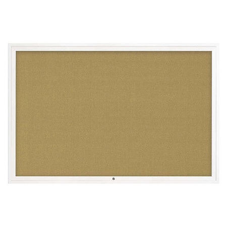 United Visual Products Corkboard, 72"x48", Keylime/White UV4081-WHITE-KEYLIME