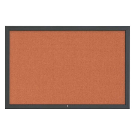 United Visual Products Corkboard, 72"x48", Apricot/Black UV4081-BLACK-APRICOT