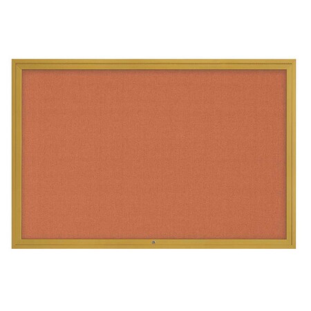 United Visual Products Corkboard, 72"x48", Apricot/Gold UV4081-GOLD-APRICOT