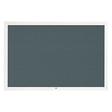 United Visual Products Corkboard, 72"x48", Blue Spruce/White UV4081-WHITE-BLSPRU