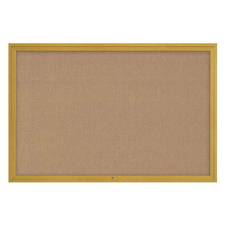 United Visual Products Corkboard, 72"x48", Buff/Gold UV4081-GOLD-BUFF