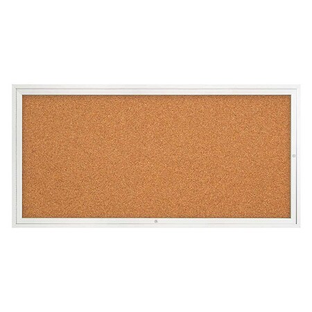 United Visual Products Corkboard, 72"x36", Cork/White UV4071-WHITE-CORK