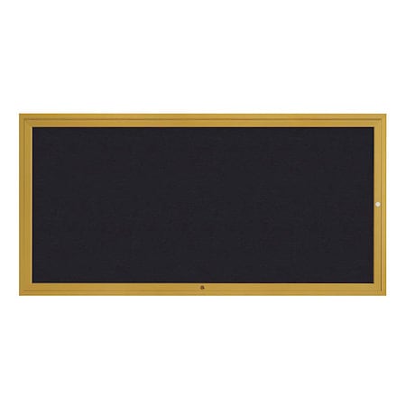 United Visual Products Corkboard, 72"x36", Rubber/Gold UV4071-GOLD-RUBBER
