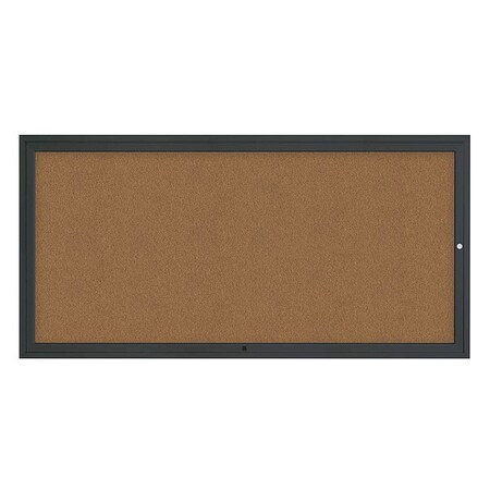 United Visual Products Corkboard, 72"x36", Synthetic Cork/Black UV4071-BLACK-FORBO