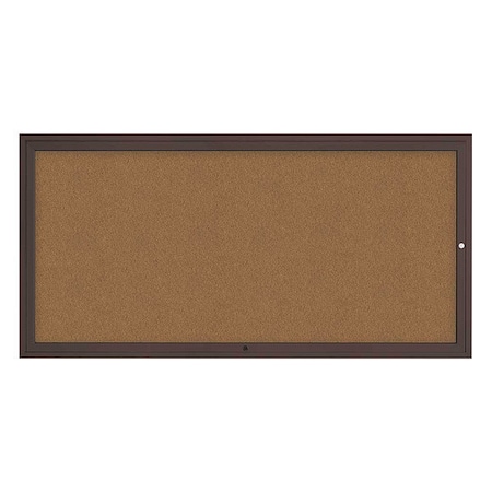 United Visual Products Corkboard, 72"x36", Synthetic Cork/Bronze UV4071-BRONZE-FORBO