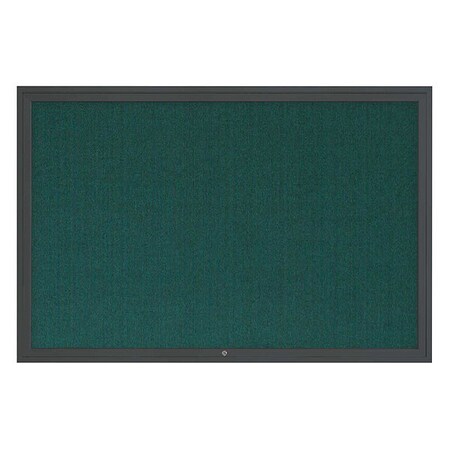 United Visual Products Corkboard, 72"x48", Dark Spruce/Black UV4081-BLACK-DRKSPR
