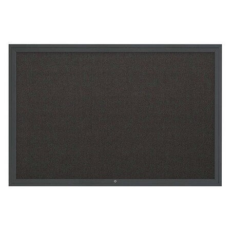 United Visual Products Corkboard, 72"x48", Black/Black UV4081-BLACK-BLACK