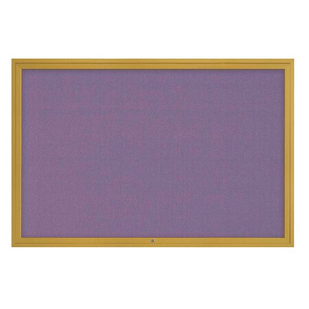 United Visual Products Corkboard, 72"x48", Amethyst/Gold UV4081-GOLD-AMETHY