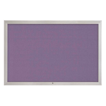 United Visual Products Corkboard, 72"x48", Amethyst/Satin UV4081-SATIN-AMETHY