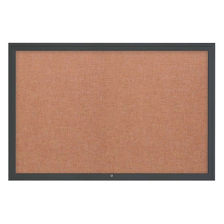 United Visual Products Corkboard, 72"x48", Cinnabar/Black UV4081-BLACK-CINNABA