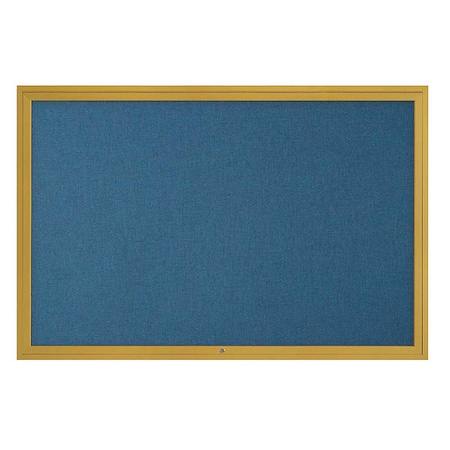 United Visual Products Corkboard, 72"x48", Ultramarine/Gold UV4081-GOLD-ULTMAR