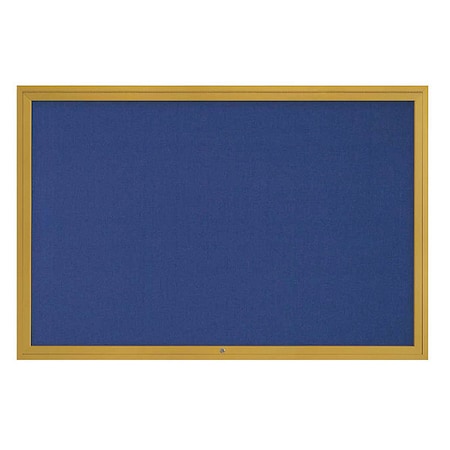 United Visual Products Corkboard, 72"x48", Cobalt Accent/Gold UV4081-GOLD-COBACC