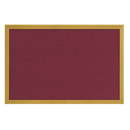 United Visual Products Corkboard, 72"x48", Deep Burgundy/Gold UV4081-GOLD-DBURGU