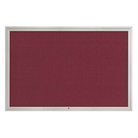 United Visual Products Corkboard, 72"x48", Deep Burgundy/Satin UV4081-SATIN-DBURGU