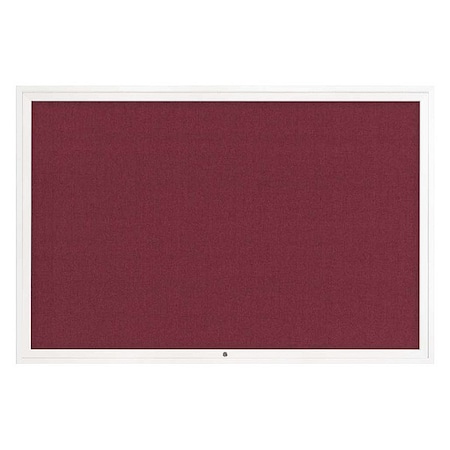 United Visual Products Corkboard, 72"x48", Deep Burgundy/White UV4081-WHITE-DBURGU