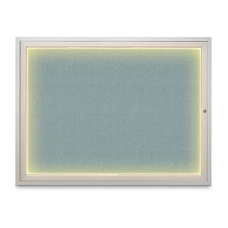 United Visual Products Corkboard, 48"x36", Cloud/Satin UV416ILED1-SATIN-CLOUD