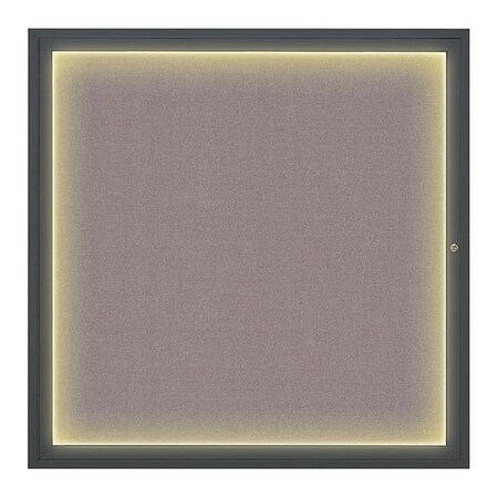 United Visual Products Corkboard, 48"x48", Surf/Black UV416I48-BLACK-SURF