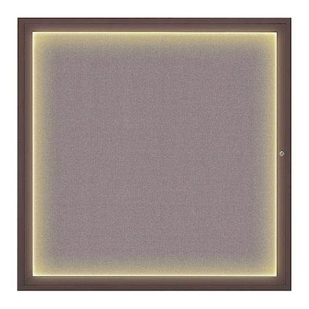 United Visual Products Corkboard, 48"x48", Surf/Bronze UV416I48-BRONZE-SURF