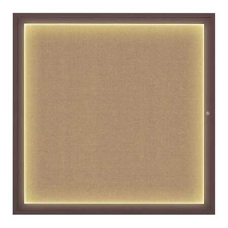 United Visual Products Corkboard, 48"x48", Buff/Bronze UV416I48-BRONZE-BUFF