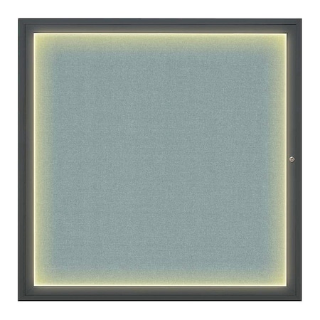 United Visual Products Corkboard, 48"x48", Cloud/Black UV416I48-BLACK-CLOUD