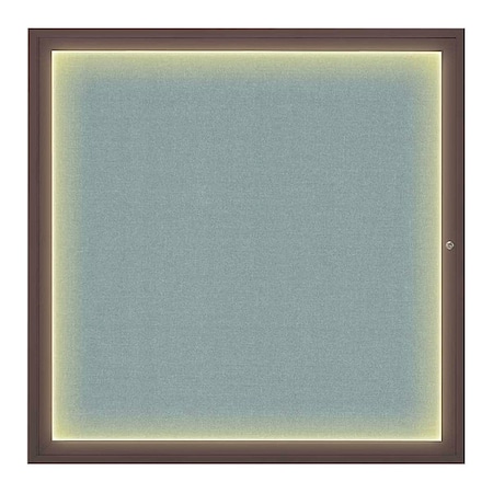 United Visual Products Corkboard, 48"x48", Cloud/Bronze UV416I48-BRONZE-CLOUD