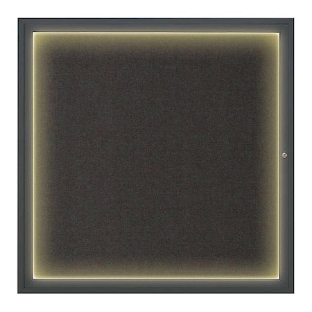 United Visual Products Corkboard, 48"x48", Black/Black UV416I48-BLACK-BLACK