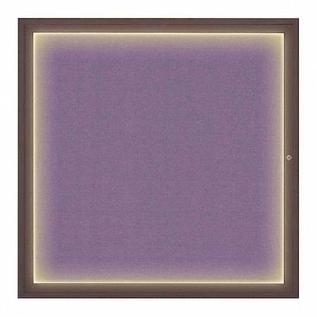 United Visual Products Corkboard, 48"x48", Amethyst/Bronze UV416I48-BRONZE-AMETHY