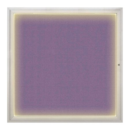 United Visual Products Corkboard, 48"x48", Amethyst/Satin UV416I48-SATIN-AMETHY