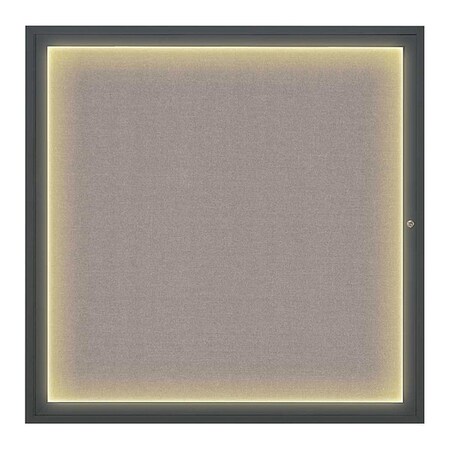 United Visual Products Corkboard, 48"x48", Pearl/Black UV416I48-BLACK-PEARL
