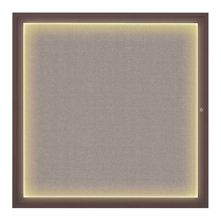 United Visual Products Corkboard, 48"x48", Pearl/Bronze UV416I48-BRONZE-PEARL