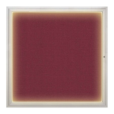 United Visual Products Corkboard, 48"x48", Deep Burgundy/Satin UV416I48-SATIN-DBURGU