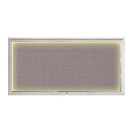United Visual Products Corkboard, 72"x36", Surf/Satin UV418ILED1-SATIN-SURF