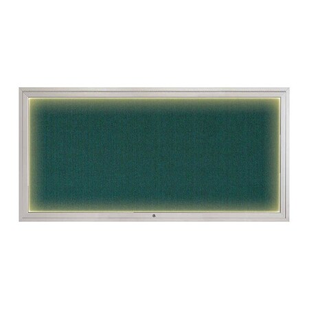 United Visual Products Corkboard, 72"x36", Dark Spruce/Satin UV418ILED1-SATIN-DRKSPR