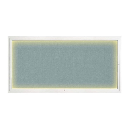 United Visual Products Corkboard, 72"x36", Cloud/White UV418ILED1-WHITE-CLOUD
