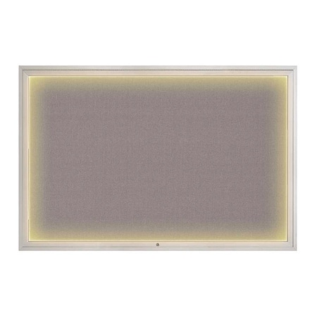 United Visual Products Corkboard, 72"x48", Surf/Satin UV419ILED1-SATIN-SURF