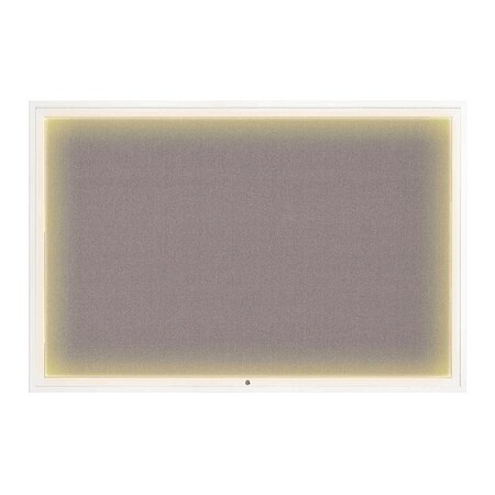 United Visual Products Corkboard, 72"x48", Surf/White UV419ILED1-WHITE-SURF