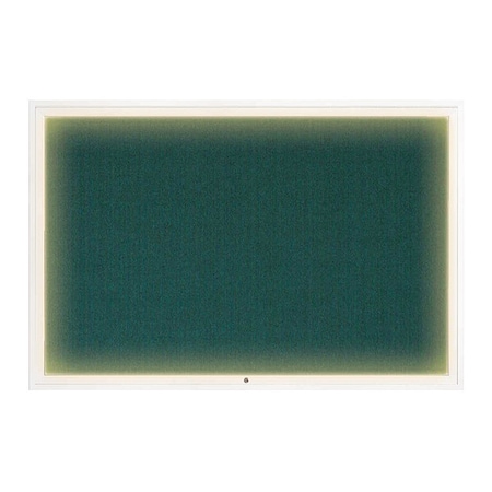 United Visual Products Corkboard, 72"x48", Dark Spruce/White UV419ILED1-WHITE-DRKSPR