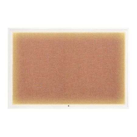 United Visual Products Corkboard, 72"x48", Cinnabar/White UV419ILED1-WHITE-CINNABA